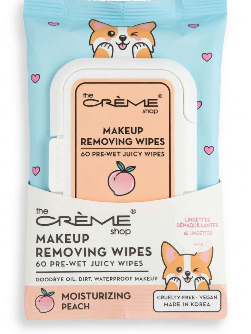 The Crème Shop Moisturizing Peach Makeup Removing Wipes